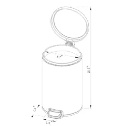 12L Round Step Trash Can - Brightroom™ -Smart Nest Store GUEST e82766d3 9331 4633 8430 221eb04b39cf