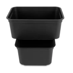 Folio Heavy Duty Storage Bin - Brightroom™: Black Plastic, Stackable, Portable, Universal Storage, 18.6 Volume Capacity -Smart Nest Store GUEST ee14b593 cc34 4c72 91e8 62aae3e4c3b8