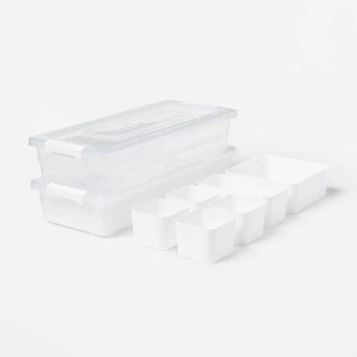 2.5L 2pk Sort It Storage Containers With 6 Shallow Cups - Brightroom™ 2 2.5L 2pk Sort It Storage Containers With 6 Shallow Cups - Brightroom™ - Image 2