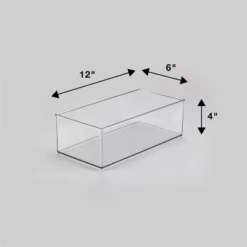12" X 6" X 4" All Purpose Storage 1/2 Storage Bin - Brightroom™: Clear Plastic Decorative Container, No Assembly Required -Smart Nest Store GUEST f40cd530 aa3a 4fec 8c26 2bcdd5a30536