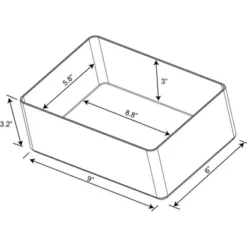 9"x6"x3.25" Large Plastic Bathroom Tray Clear - Brightroom™: Organizer, Stackable Storage, Hand Washable -Smart Nest Store GUEST f49cbebe cb0a 4a04 87bb 465c1cdf3247