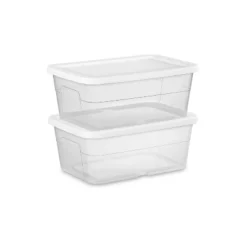 16qt Clear Storage Box With Lid White - Brightroom™ -Smart Nest Store GUEST f5a25326 c8c3 4369 bece 02ea80a39123