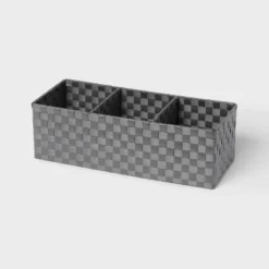 Woven Plastic 3 Compartment Bin - Brightroom™ -Smart Nest Store GUEST f9512988 f3cf 4f3f 9f43 92f0099e35f5