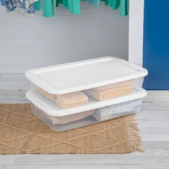 41qt Clear Under Bed Storage Box White - Brightroom™ -Smart Nest Store GUEST ffc96e0c 771b 4228 b3ff ffbebe3d0466